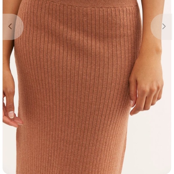 Free People Skyline Ribbed Midi Skirt - Picture 3 of 7